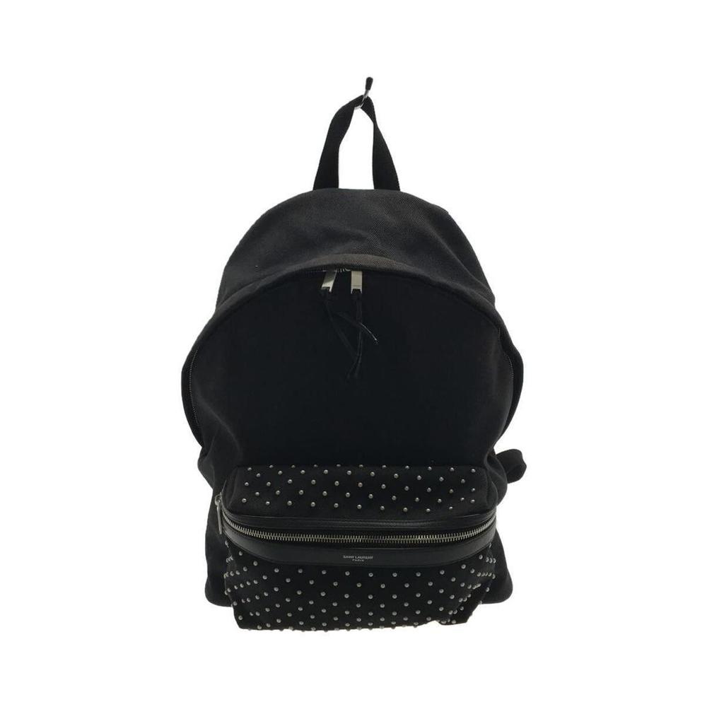 Saint Laurent Studs City Scuffed Backpack Black